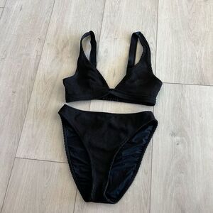 Good American women 2 pc swimsuit top size 2 bottom size 3/4